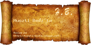 Huszti Beáta névjegykártya